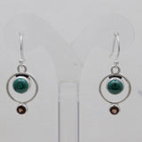 925 Sterling Silver Malachite Earrings