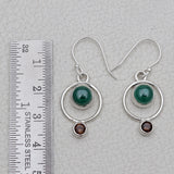 925 Sterling Silver Malachite Earrings
