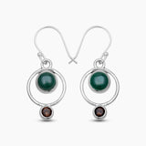 925 Sterling Silver Malachite Earrings