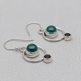 925 Sterling Silver Malachite Earrings