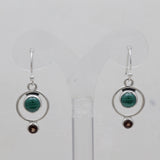 925 Sterling Silver Malachite Earrings