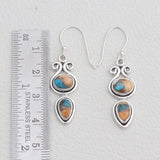 Turquoise Spiny Oyster Silver Earrings