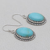 Mexican Turquoise Silver Earrings