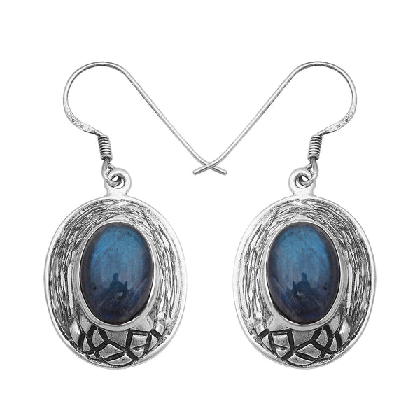 Labradorite Silver Earrings