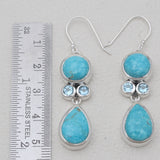 Mexican Turquoise Silver Earrings