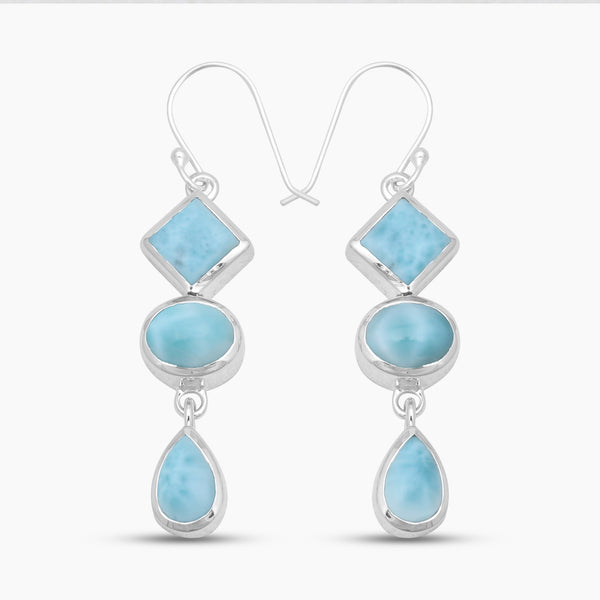 Rainbow Moonstone Silver Earrings