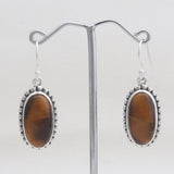 Tiger Eye Silver Earrings