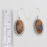 Tiger Eye Silver Earrings