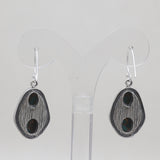 Blue Copper Turquoise Silver Earrings