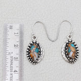 925 Silver Spiny Oyster Turquoise Earrings