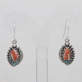 925 Silver Spiny Oyster Turquoise Earrings