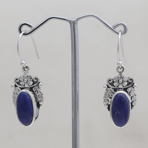925 Silver Lapis Lazuli Earrings