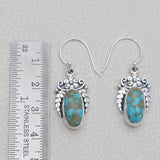 925 Silver Mexican Turquoise Earrings