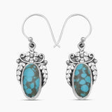925 Silver Mexican Turquoise Earrings