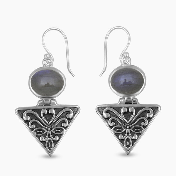 Larimar Silver Earrings