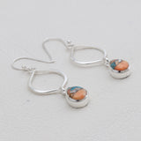 Turquoise Spiny Oyster Silver Earrings