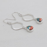 Turquoise Spiny Oyster Silver Earrings