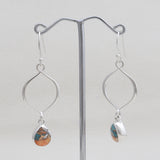Turquoise Spiny Oyster Silver Earrings