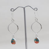 Turquoise Spiny Oyster Silver Earrings