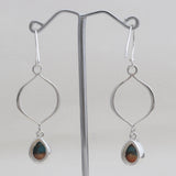 Turquoise Spiny Oyster Silver Earrings