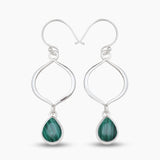 Malachite Silver Earrings