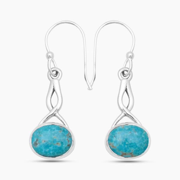 Mexican Turquoise Silver Earrings