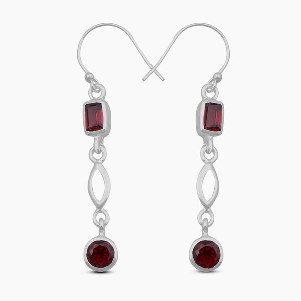 Blue Topaz Silver Earrings