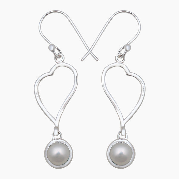 Natural Larimar Silver Earrings