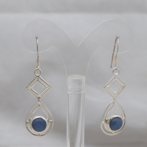 Natural Kyanite Silver Earrings