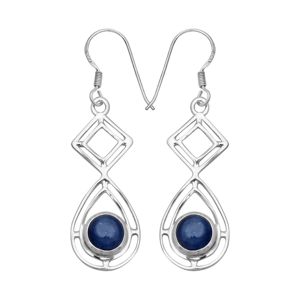 Natural Kyanite Silver Earrings