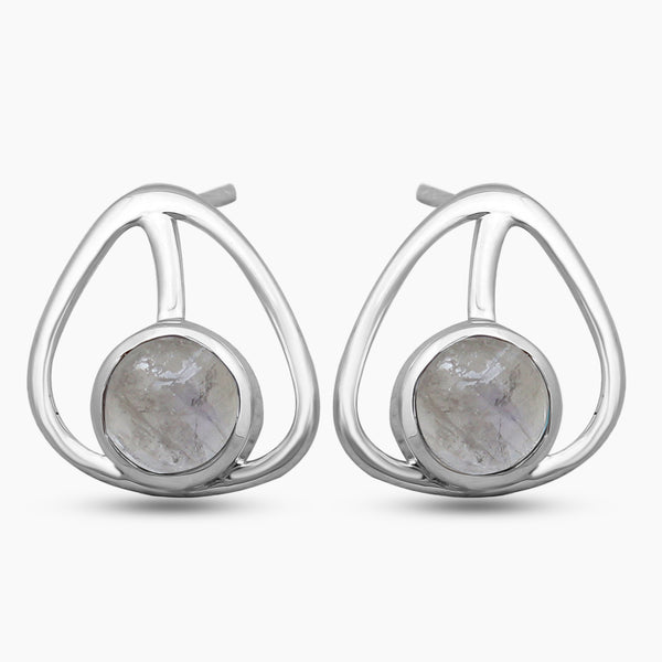 Larimar Silver Studs Earrings