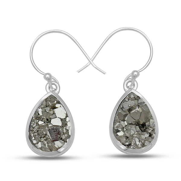 Raw Tanzanite Silver Earrings