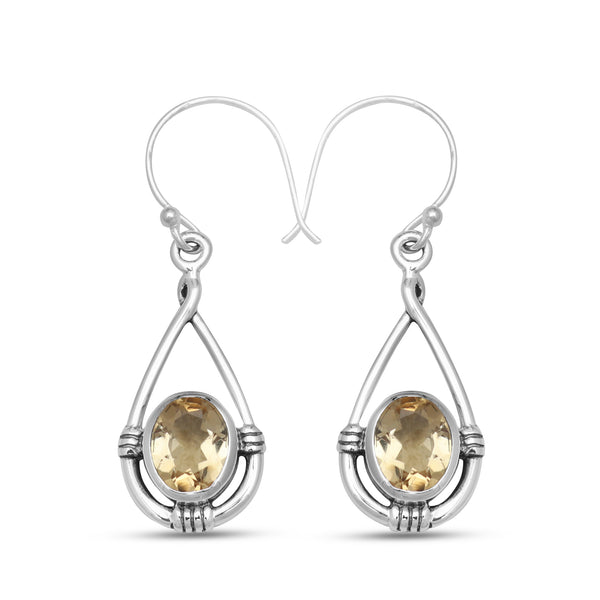 925 Sterling Silver Blue Topaz Earrings
