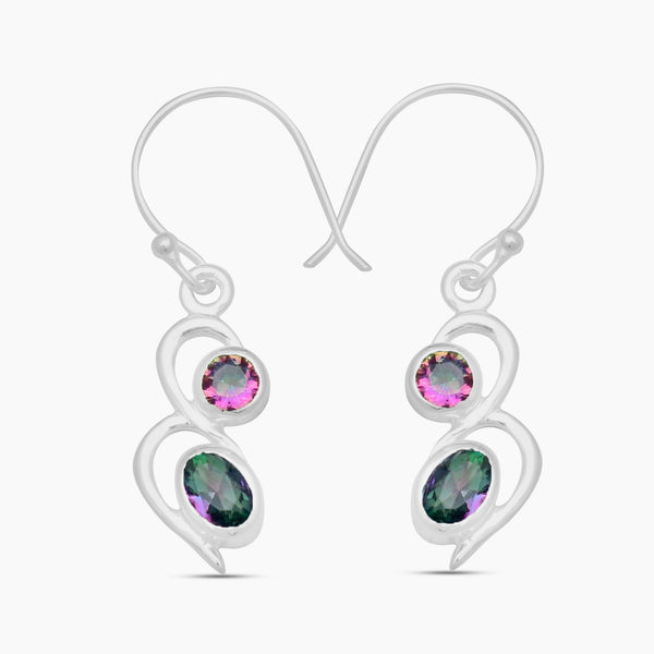 925 Sterling Silver Garnet Earrings