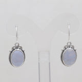 925 Silver Blue Lace Agate Earrings