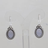 925 Silver Blue Lace Agate Earrings