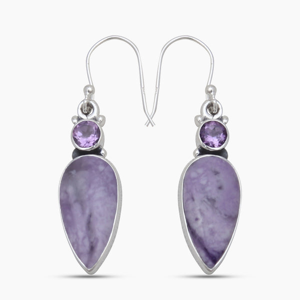 925 Sterling Silver Morado Opal Earrings