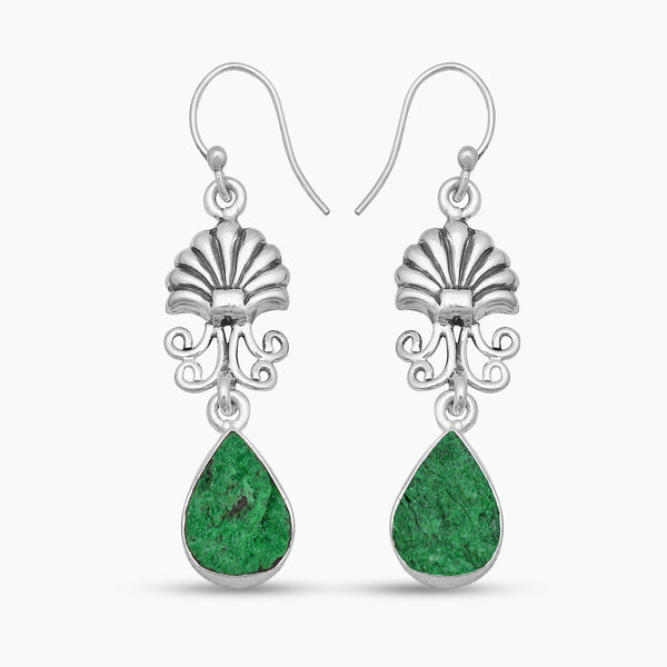 Uvarovite Silver Earrings