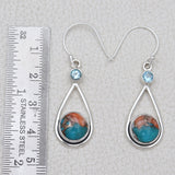 925 Silver Turquoise Spiny Oyster Earrings
