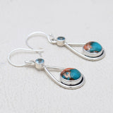 925 Silver Turquoise Spiny Oyster Earrings