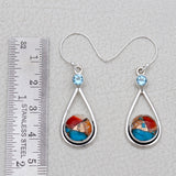925 Silver Turquoise Spiny Oyster Earrings