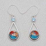 925 Silver Turquoise Spiny Oyster Earrings
