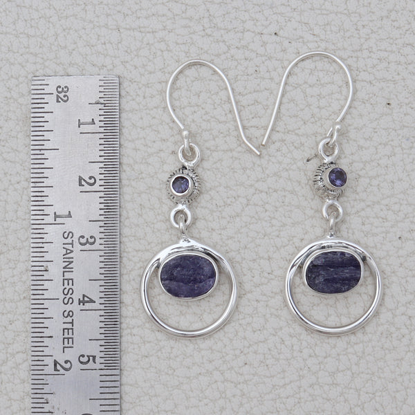 Iolite & Tanzanite Silver Earrings