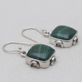 925 Silver Malachite Earrings