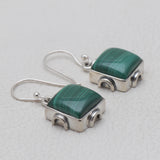 925 Silver Malachite Earrings