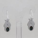 Blue Copper Turquoise Silver Earrings