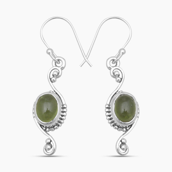 Natural Amethyst Silver Earrings