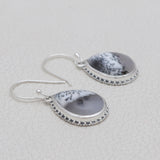 925 Silver Dendritic Opal Earrings