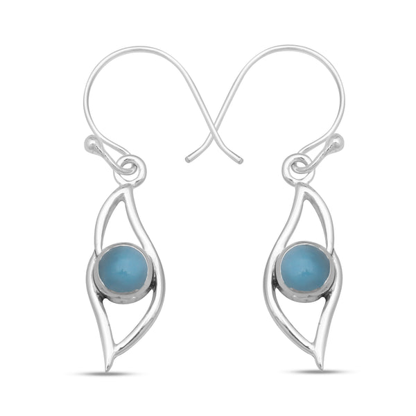 925 Silver Larimar Earrings