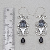 Dendritic Opal Silver Earrings